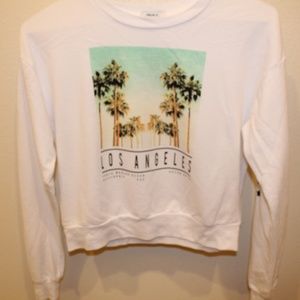 F21 long sleeve graphic short shirt